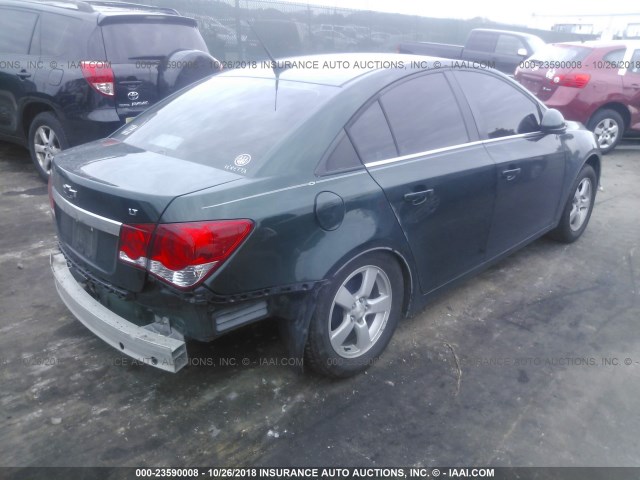 1G1PC5SB7E7254202 - 2014 CHEVROLET CRUZE LT GREEN photo 4