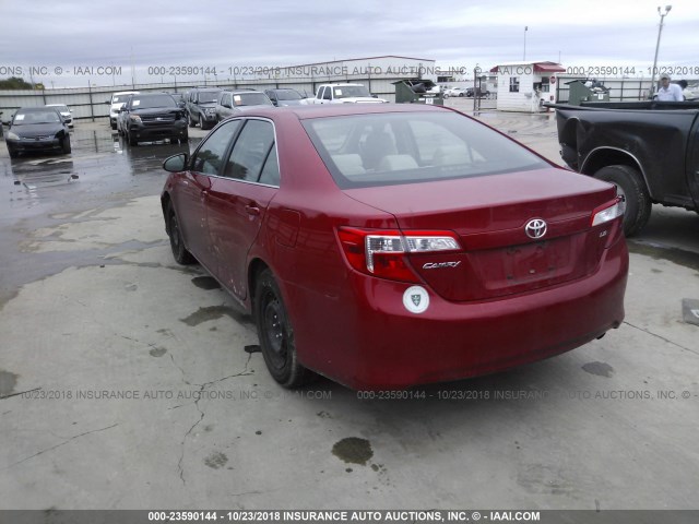 4T4BF1FK9CR199716 - 2012 TOYOTA CAMRY SE/LE/XLE წითელი ფოტო 3