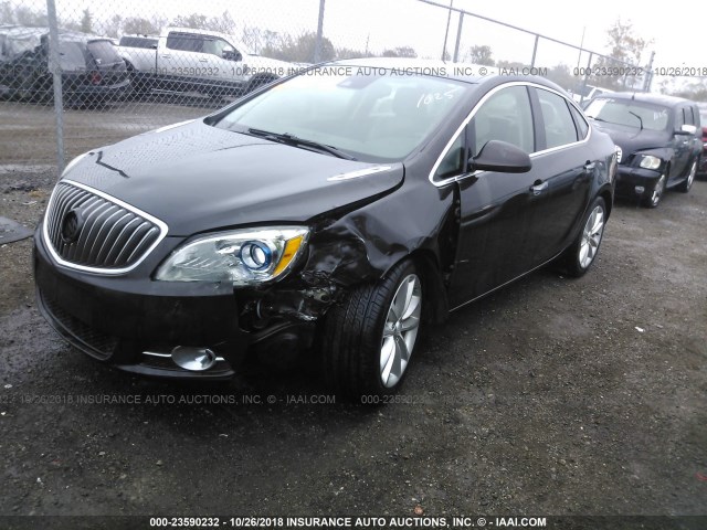 1G4PR5SK0E4201747 - 2014 BUICK VERANO CONVENIENCE BLACK photo 2