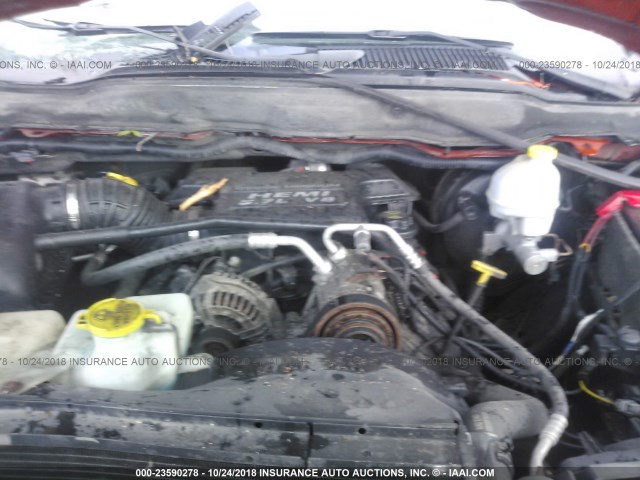 1D7HU16D25J587090 - 2005 DODGE RAM 1500 ST/SLT ORANGE photo 10