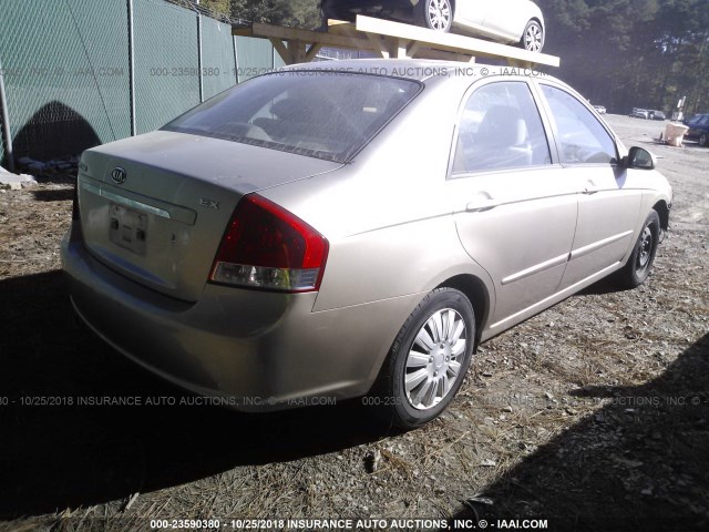 KNAFE121675387316 - 2007 KIA SPECTRA EX/LX TAN photo 4