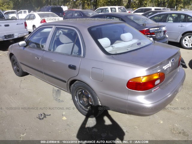 1Y1SK52862Z403137 - 2002 CHEVROLET GEO PRIZM LSI TAN photo 3