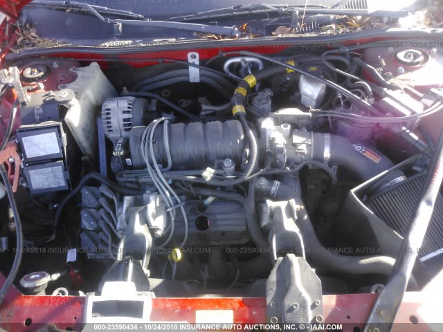 2G1WX12K639244829 - 2003 CHEVROLET MONTE CARLO SS წითელი ფოტო 10
