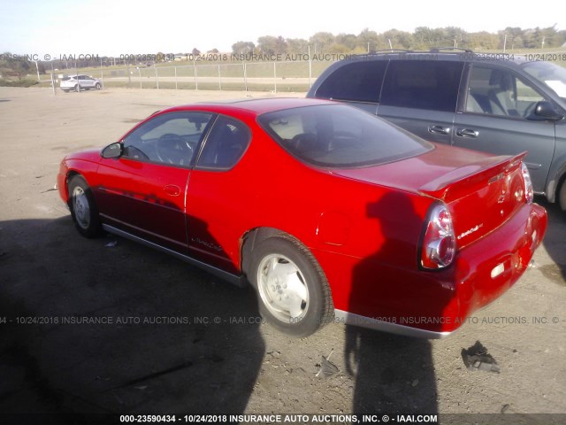 2G1WX12K639244829 - 2003 CHEVROLET MONTE CARLO SS წითელი ფოტო 3