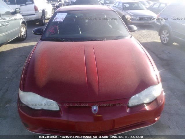 2G1WX12K639244829 - 2003 CHEVROLET MONTE CARLO SS წითელი ფოტო 6