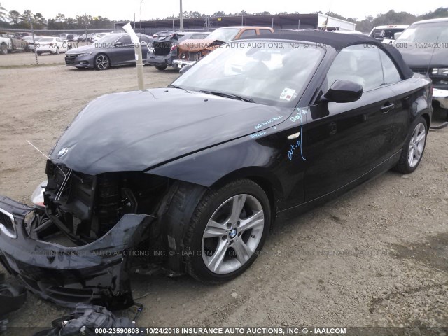 WBAUL7C54BVM80426 - 2011 BMW 128 I BLACK photo 2