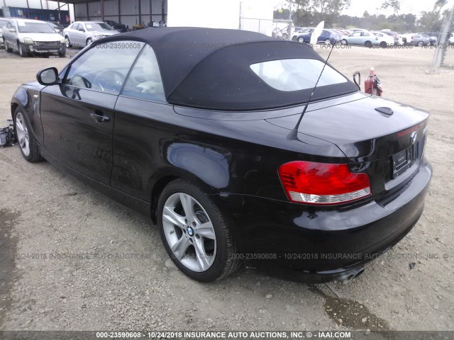 WBAUL7C54BVM80426 - 2011 BMW 128 I BLACK photo 3