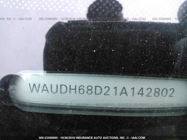 WAUDH68D21A142802 - 2001 AUDI A4 2.8 QUATTRO BLACK photo 9