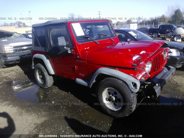 1J4FY29P8XP458122 - 1999 JEEP WRANGLER / TJ SE RED photo 1