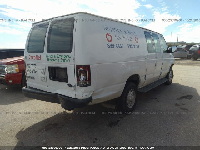 1FTSS34LX8DA25517 - 2008 FORD ECONOLINE E350 SUPER DUTY VAN WHITE photo 4