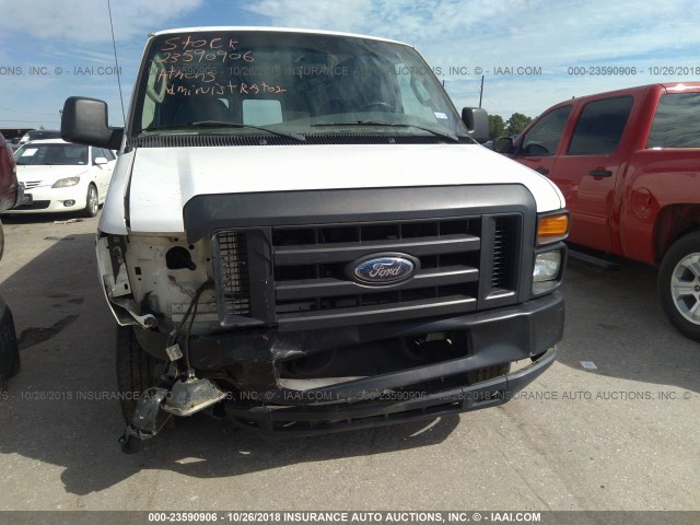 1FTSS34LX8DA25517 - 2008 FORD ECONOLINE E350 SUPER DUTY VAN WHITE photo 6