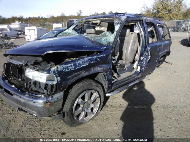 1GNEK13T26J106522 - 2006 CHEVROLET TAHOE K1500 BLUE photo 2