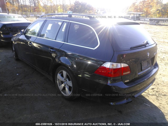 WBANN73516CN02110 - 2006 BMW 530 XIT BLACK photo 3