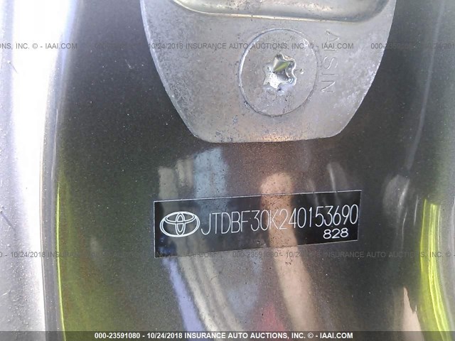 JTDBF30K240153690 - 2004 TOYOTA CAMRY LE/XLE 灰色 照片 9