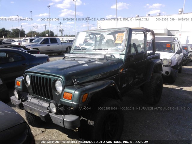 1J4FA59S41P326279 - 2001 JEEP WRANGLER / TJ SAHARA GREEN photo 2