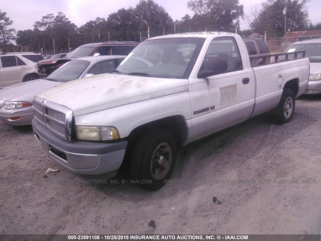 1B7HC16X71S312486 - 2001 DODGE RAM 1500 WHITE photo 2