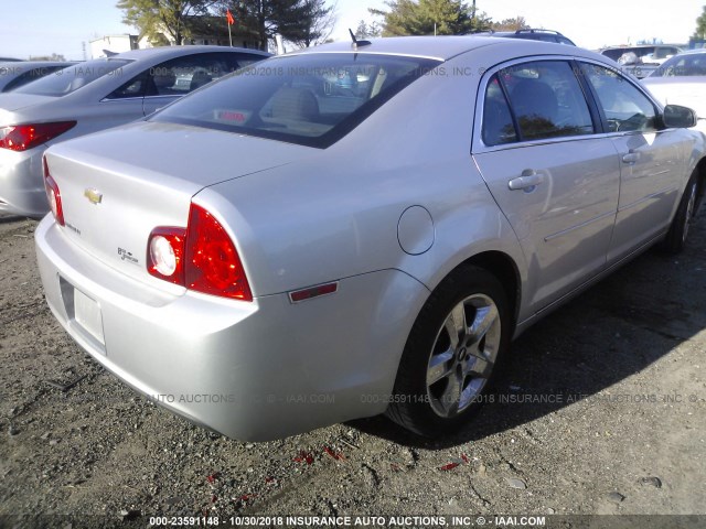 1G1ZC5EB6A4124380 - 2010 CHEVROLET MALIBU 1LT SILVER photo 4