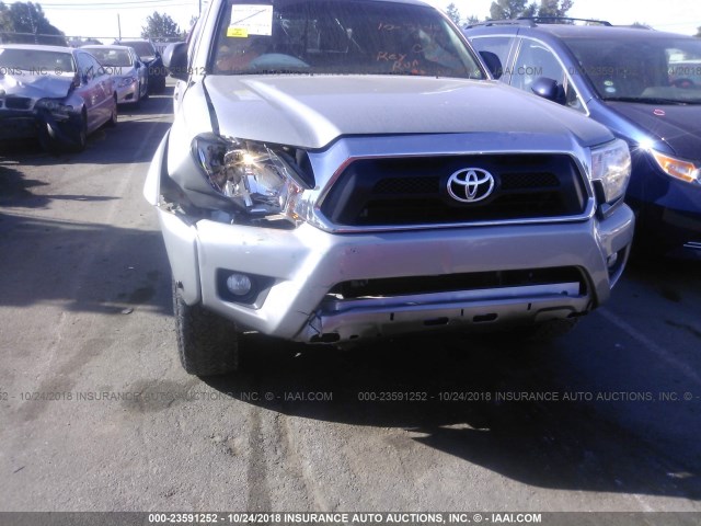 5TFJU4GN1FX080166 - 2015 TOYOTA TACOMA DOUBLE CAB PRERUNNER GRAY photo 6