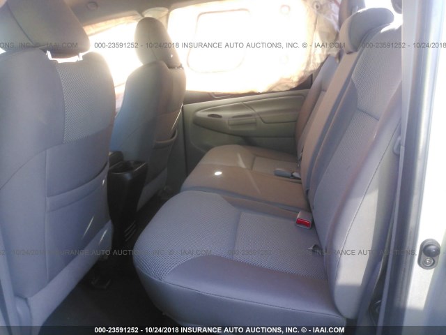 5TFJU4GN1FX080166 - 2015 TOYOTA TACOMA DOUBLE CAB PRERUNNER GRAY photo 8