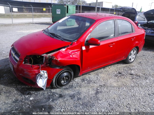 KL1TD5DE2BB132390 - 2011 CHEVROLET AVEO LS/LT RED photo 2