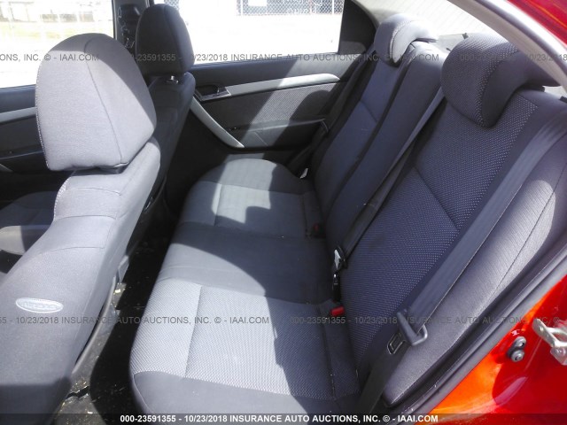 KL1TD5DE2BB132390 - 2011 CHEVROLET AVEO LS/LT RED photo 8