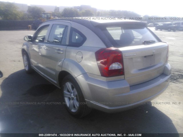 1B3CB4HA9AD592067 - 2010 DODGE CALIBER SXT GOLD photo 3