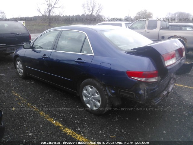 1HGCM56393A131458 - 2003 HONDA ACCORD LX Dark Blue photo 3