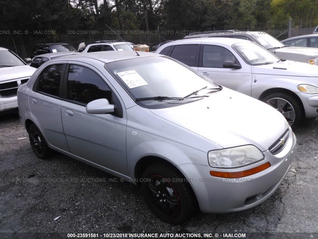 KL1TD56646B564734 - 2006 CHEVROLET AVEO LS SILVER photo 1