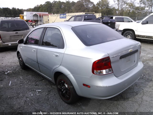 KL1TD56646B564734 - 2006 CHEVROLET AVEO LS SILVER photo 3