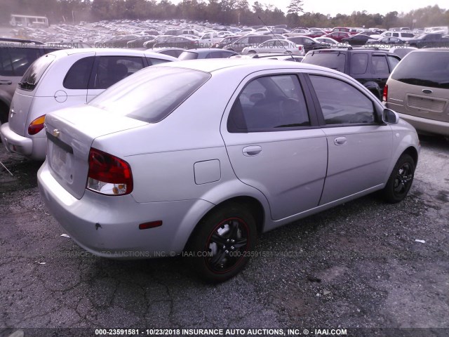 KL1TD56646B564734 - 2006 CHEVROLET AVEO LS SILVER photo 4