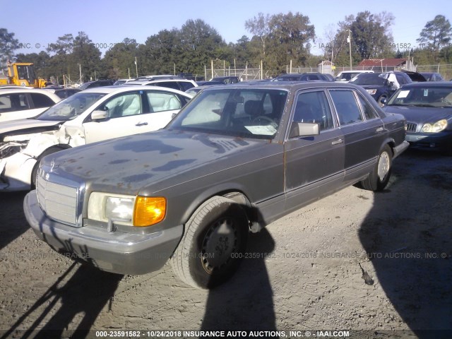 WDBCA39E1MA584434 - 1991 MERCEDES-BENZ 560 SEL GRAY photo 2