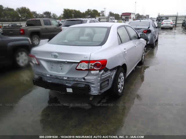 2T1BU4EE6BC736104 - 2011 TOYOTA COROLLA S/LE SILVER photo 4