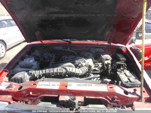 1FTZR15V2YPB25673 - 2000 FORD RANGER SUPER CAB 红色 照片 10