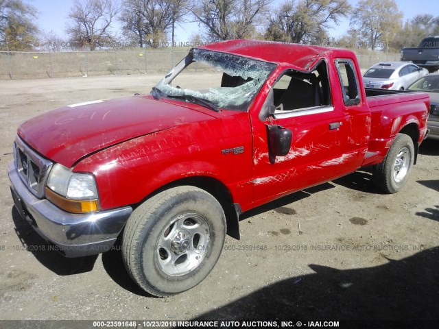 1FTZR15V2YPB25673 - 2000 FORD RANGER SUPER CAB 红色 照片 2