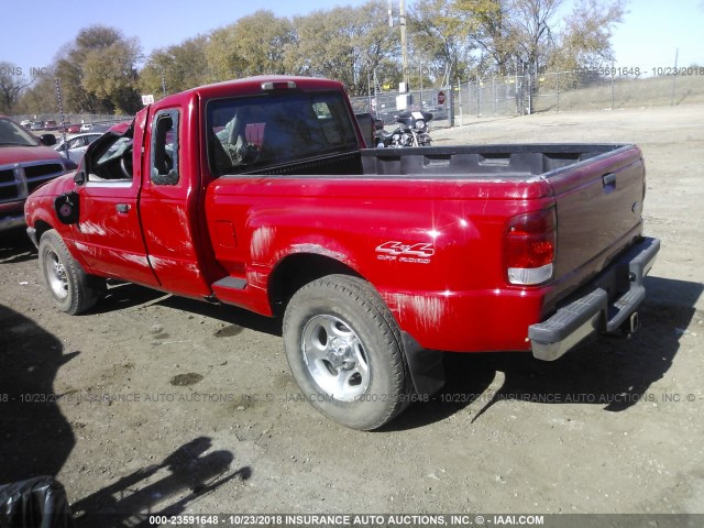 1FTZR15V2YPB25673 - 2000 FORD RANGER SUPER CAB 红色 照片 3