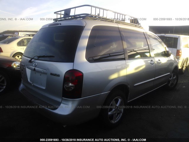 JM3LW28J330352232 - 2003 MAZDA MPV WAGON SILVER photo 4