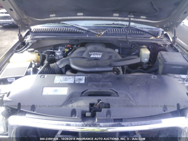 1GKEK63UX2J274924 - 2002 GMC DENALI GRAY photo 10