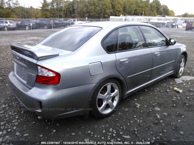 4S3BL616986205735 - 2008 SUBARU LEGACY 2.5I GRAY photo 4