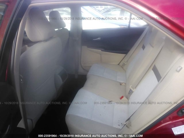 4T4BF1FK9CR205286 - 2012 TOYOTA CAMRY SE/LE/XLE RED photo 8