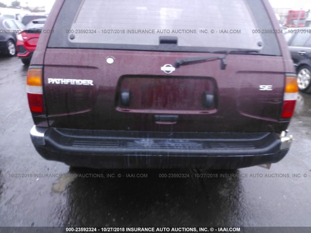 JN8AR05Y2TW039655 - 1996 NISSAN PATHFINDER LE/SE/XE MAROON photo 6