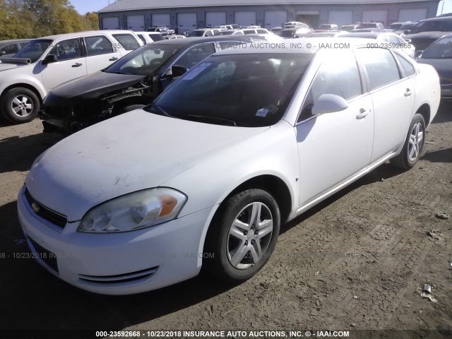 2G1WB55K489161683 - 2008 CHEVROLET IMPALA LS WHITE photo 2