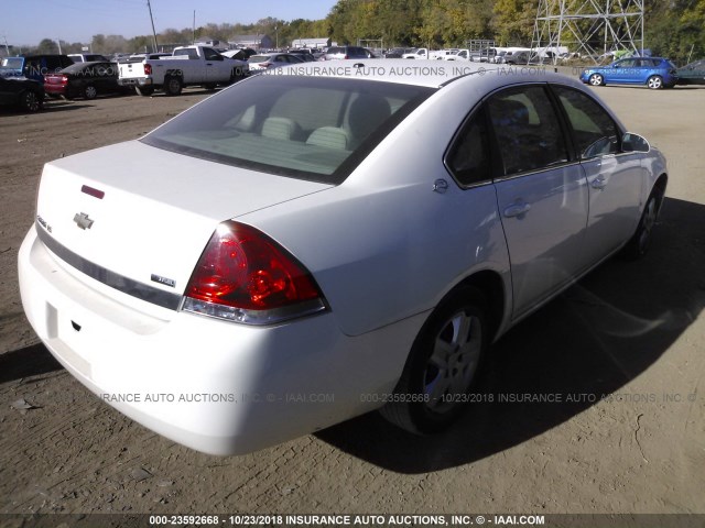 2G1WB55K489161683 - 2008 CHEVROLET IMPALA LS WHITE photo 4