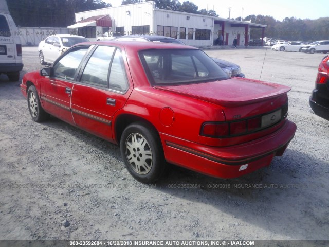 2G1WN54T3R9101963 - 1994 CHEVROLET LUMINA EURO RED photo 3