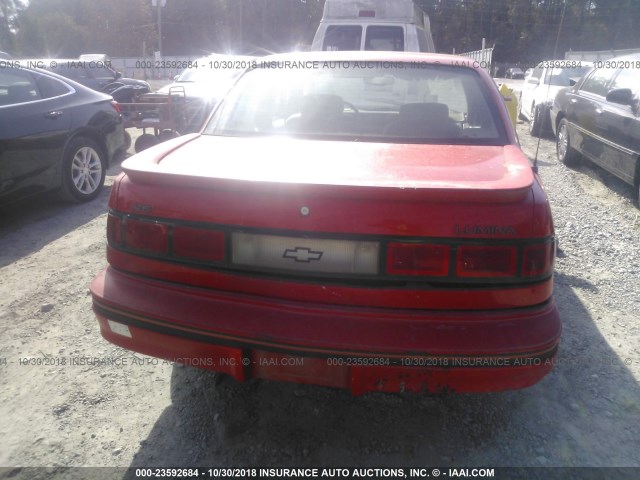 2G1WN54T3R9101963 - 1994 CHEVROLET LUMINA EURO RED photo 6