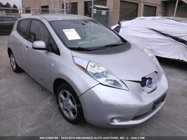 JN1AZ0CP9BT009285 - 2011 NISSAN LEAF SV/SL SILVER photo 1