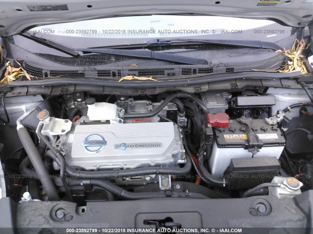 JN1AZ0CP9BT009285 - 2011 NISSAN LEAF SV/SL SILVER photo 10