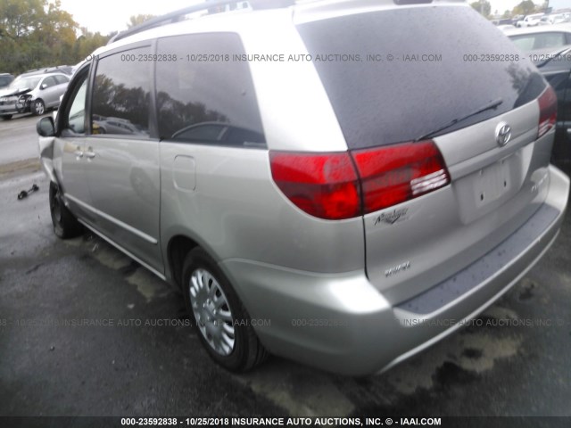 5TDZA23C64S169500 - 2004 TOYOTA SIENNA CE/LE SILVER photo 3