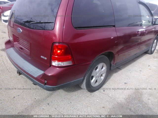 2FMZA57675BA44851 - 2005 FORD FREESTAR SES RED photo 6