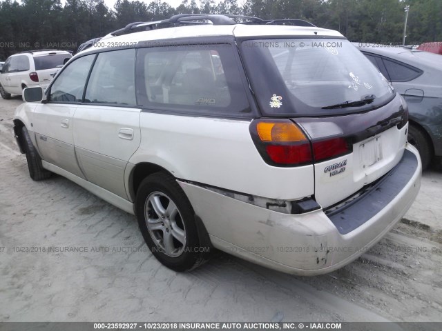 4S3BH806447644277 - 2004 SUBARU LEGACY OUTBACK H6 3.0 LL BEAN WHITE photo 3