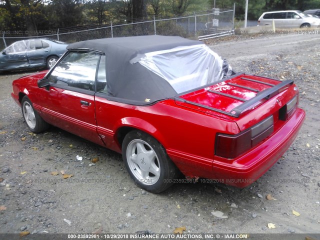 1FACP44M4PF188080 - 1993 FORD MUSTANG LX RED photo 3